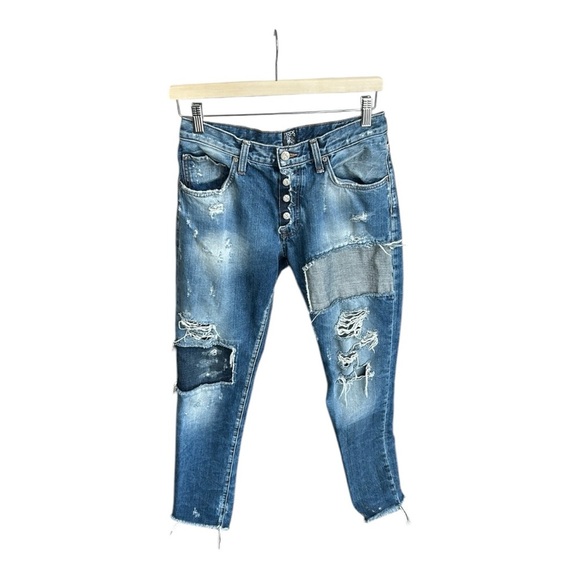 PRPS El Camino Boyfriend Taper Distressed Jeans Women size 27 - Picture 1 of 16